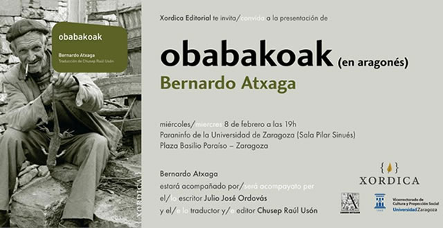 Bernardo Atxaga presenta 'Obabakoak' (en aragonés)